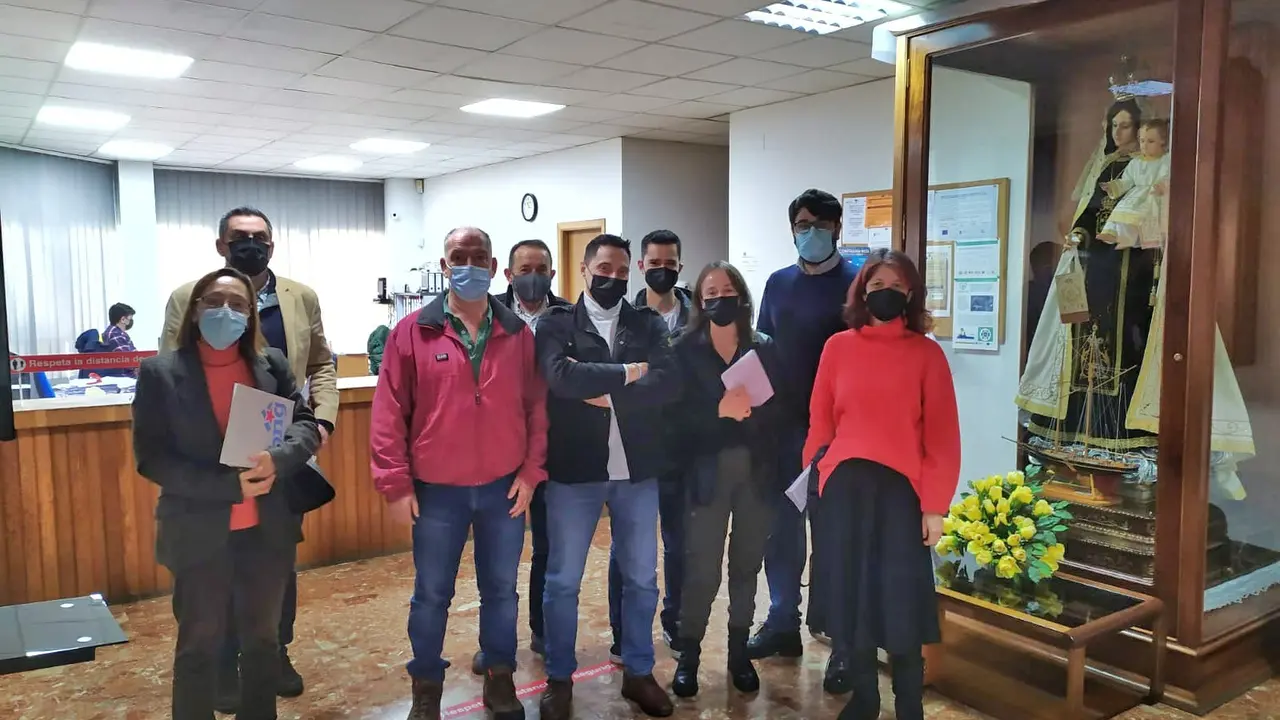 Representantes do BNG e das confrar&iacute;as de Noia e Portos&iacute;n