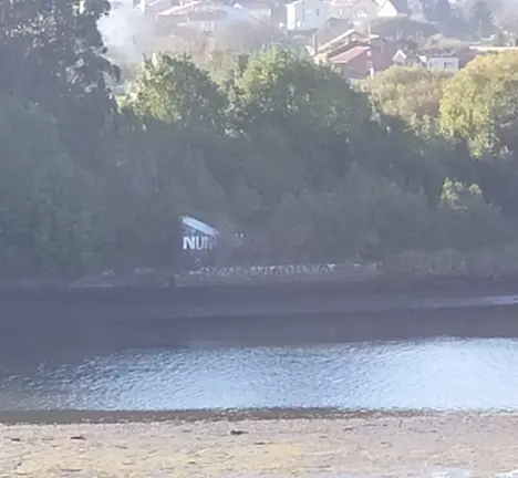 Estado actual do mural de Nunca M&aacute;is en Noia.